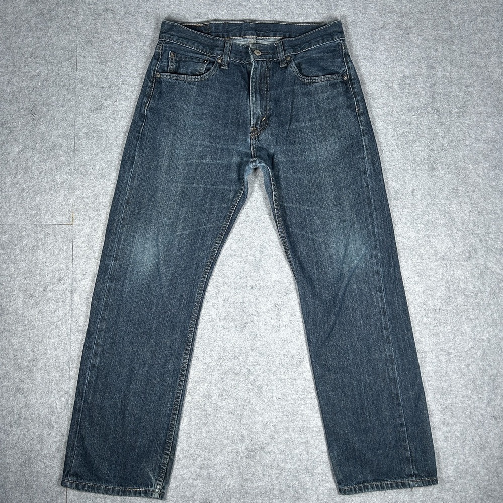 Vintage Levi's 505 Denim Jeans Mens 32x30 Medium Blue Wash Y2K Straight Leg Dark